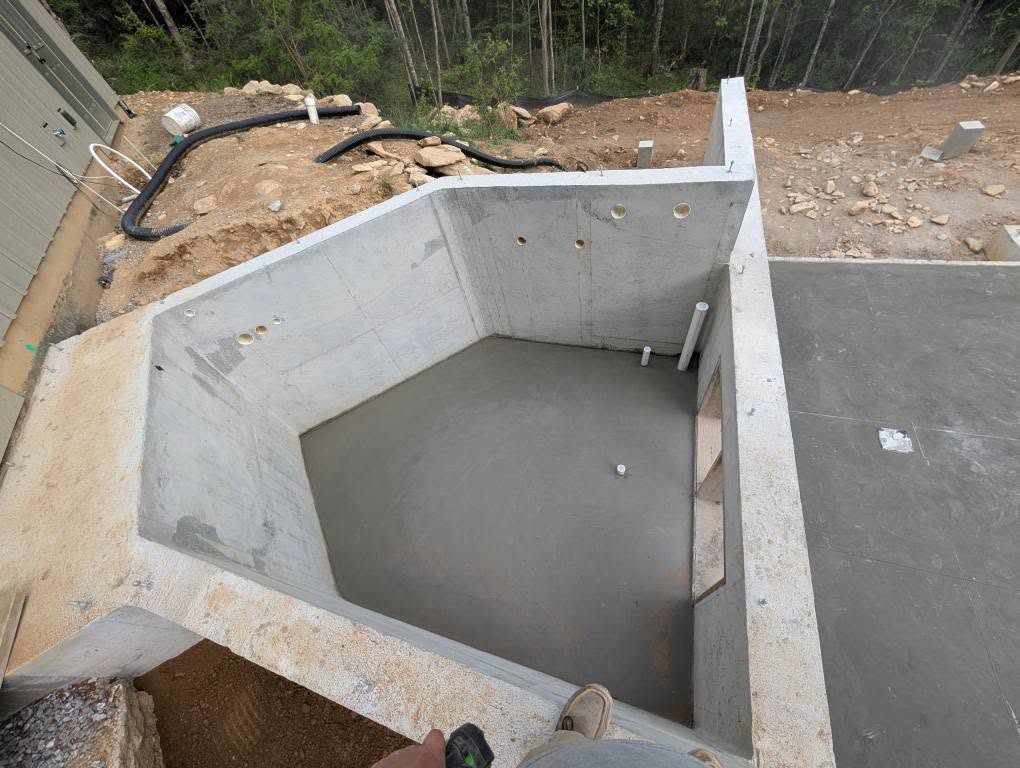 Slab and footer pour